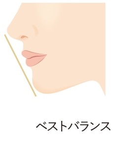 横顔　Eライン　口ゴボ 横顔のベストバランス