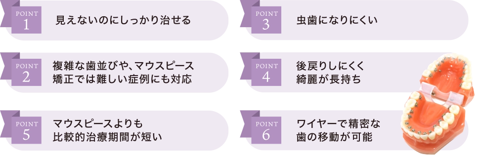 裏側矯正6つのメリット